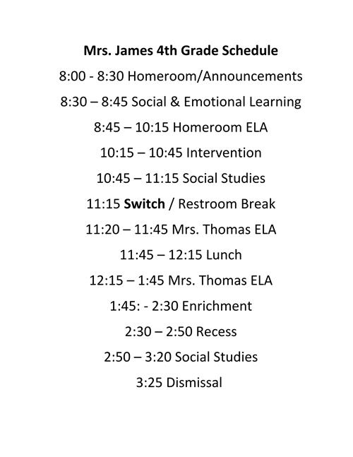 Schedule 